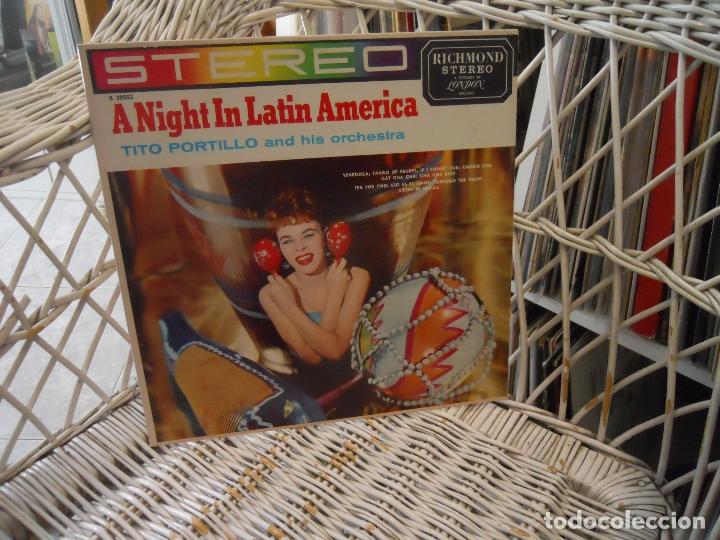 Dischi in vinile: Tito Portillo And His Orchestra &lrm;&ndash; A Night In Latin America .lp original usa 60,s.Richmond &lrm;&ndash; S 3005