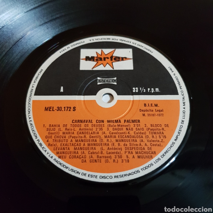 Discos de vinilo: CARNAVAL - WILMA PALMER 1972 LP MARFER - Foto 3