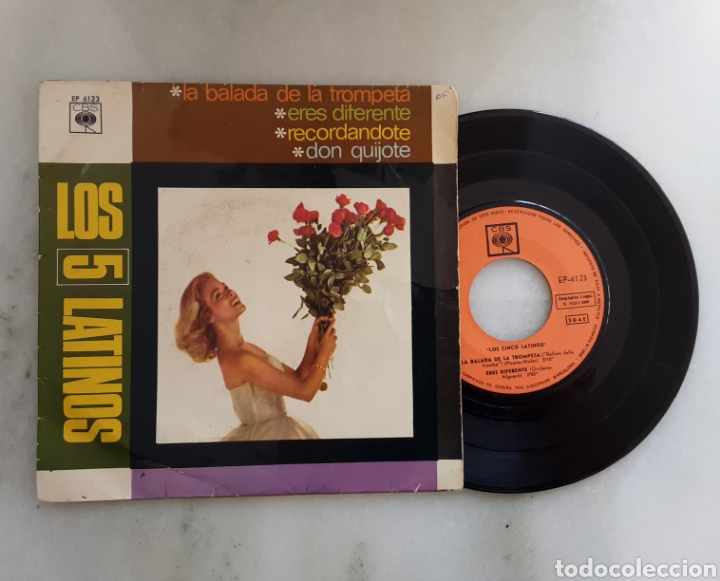 Discos de vinilo: Los cinco latinos Ep la balada de la trompeta +3 - Foto 1