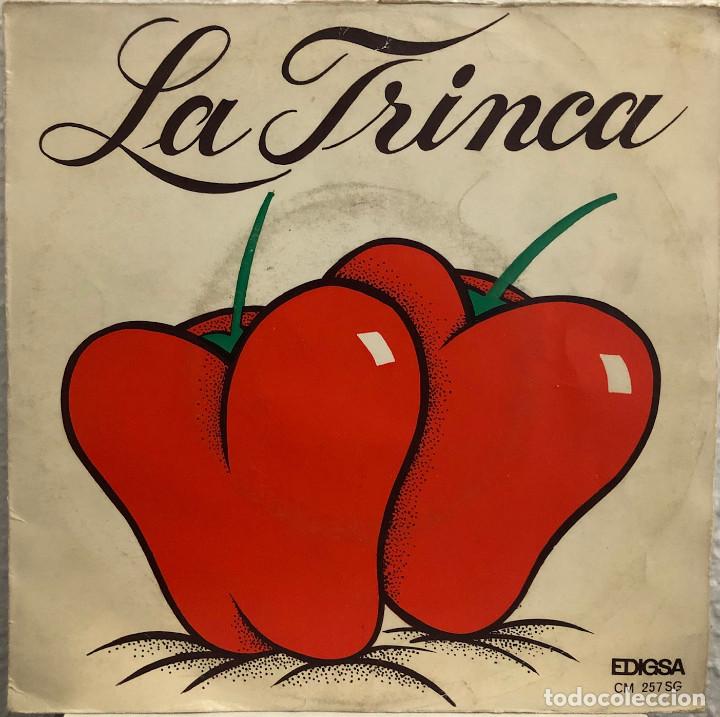 Discos de vinilo: LA TRINCA, single  A COLLIR PEBROTS  y  MOROS A LA COSTA - Foto 1