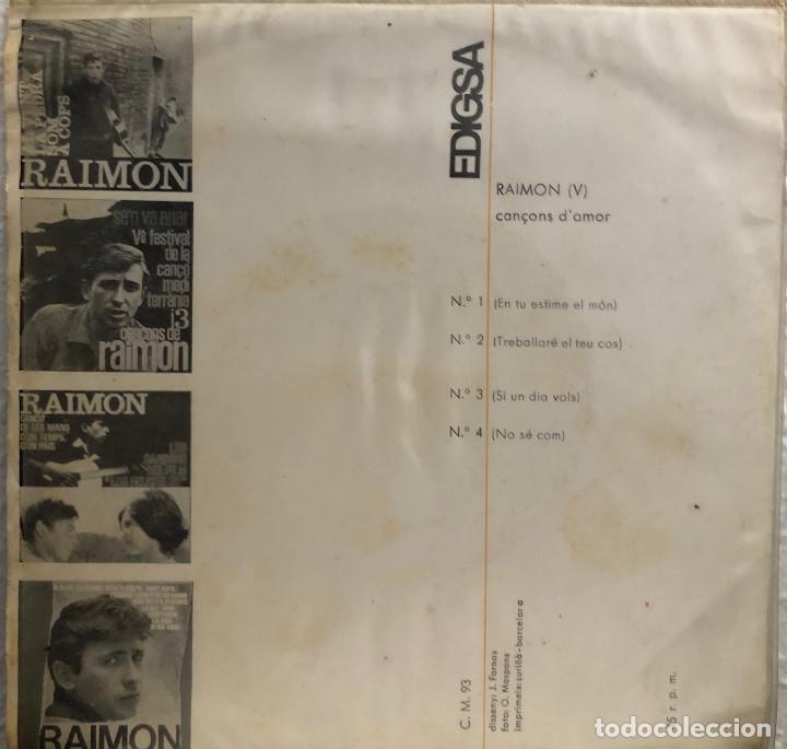 Discos de vinilo: RAIMON - ep - En tu estime el m&oacute;n - - Foto 2