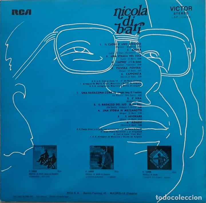 Discos de vinilo: NICOLA DI BARI - EL CUORE &Eacute; UNO ZINGARO - Foto 2