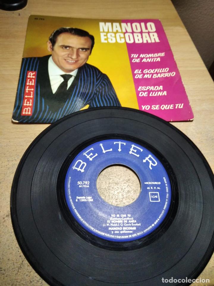 Discos de vinilo: MANOLO ESCOBAR - YO SE QUE TU - EP 1963 - Foto 1