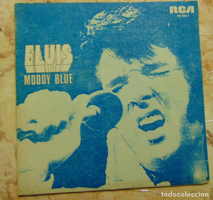 Discos de vinilo: Elvis Presley &ndash; Moody Blue - single 1977 - Foto 1