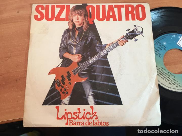 Discos de vinilo: SUZI QUATRO (LIPSTICK) SINGLE ESPA&Ntilde;A 1981 - Foto 1
