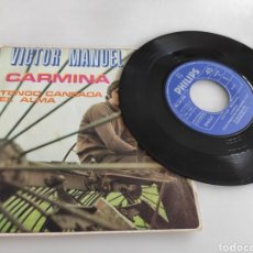 Discos de vinilo: VÍCTOR MANUEL CARMINA TENGO CANSADA EL ALMA. Lote 199310896