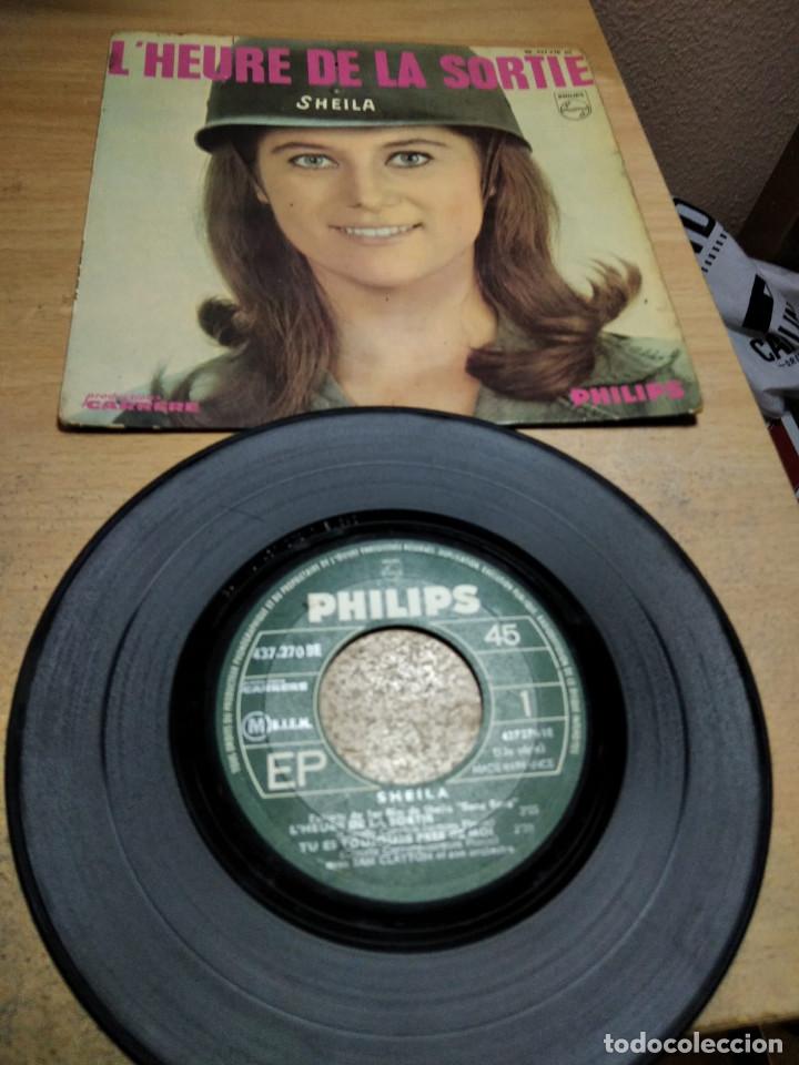 Discos de vinilo: SHEILA - LHEURE DE LA SORTIE - EP 1966 EDICION FRANCESA - Foto 1