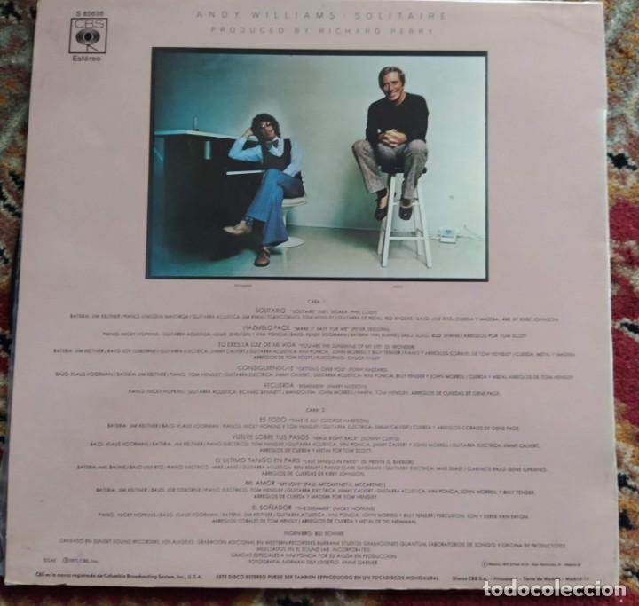 Discos de vinilo: Andy Williams - Solitaire (LP, Album) - Foto 2
