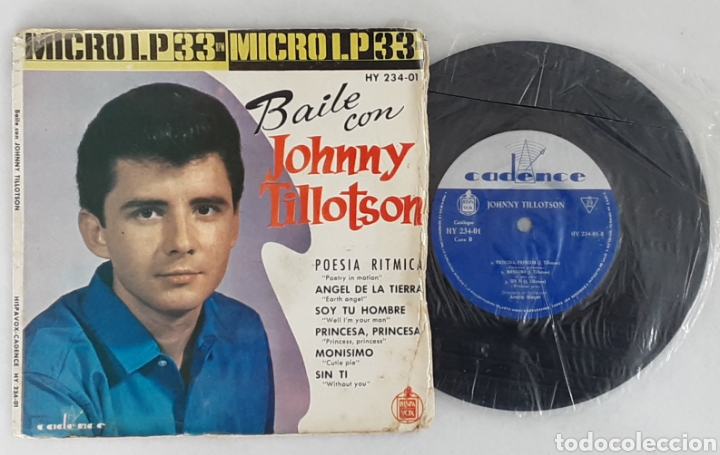 Discos de vinilo: Baile con Johnny Tillotson micro lp Pieza rara - Foto 1