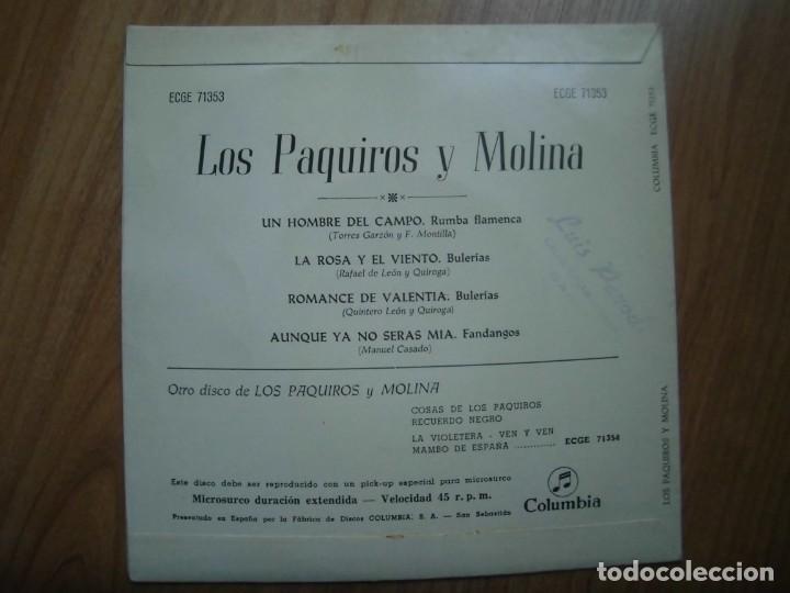 Discos de vinilo: LOS PAQUIROS Y MOLINA - Foto 2