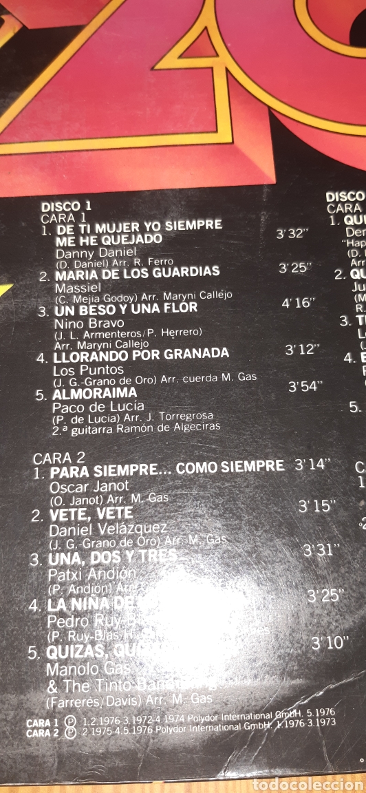 Discos de vinilo: Doble disco vinilo LOS SUPER 20 - Foto 3