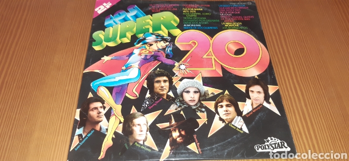 Discos de vinilo: Doble disco vinilo LOS SUPER 20 - Foto 1