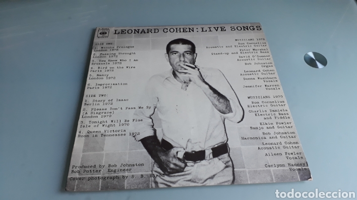 Discos de vinilo: Leonard Cohen; Live songs - Foto 1