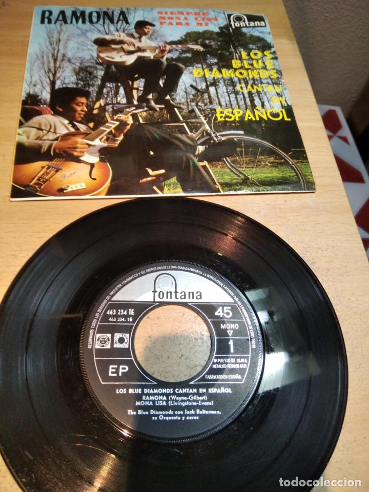 Discos de vinilo: LOS BLUE DIAMONDS - RAMONA - EP 1961 - Foto 1