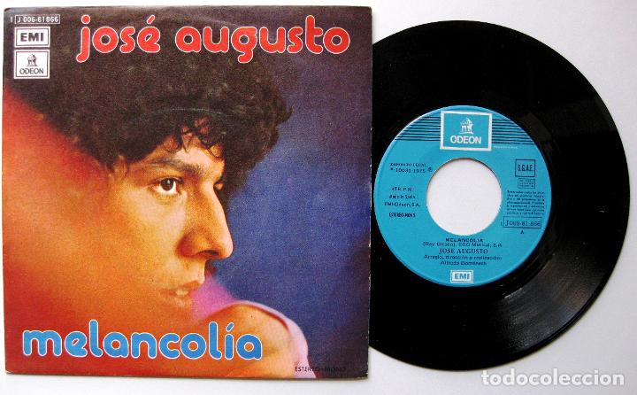 Discos de vinilo: Jose Augusto - Melancol&iacute;a - Single Odeon 1975 BPY - Foto 1