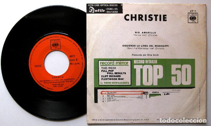 Discos de vinilo: Christie - Yellow River - Single CBS 1970 BPY - Foto 2