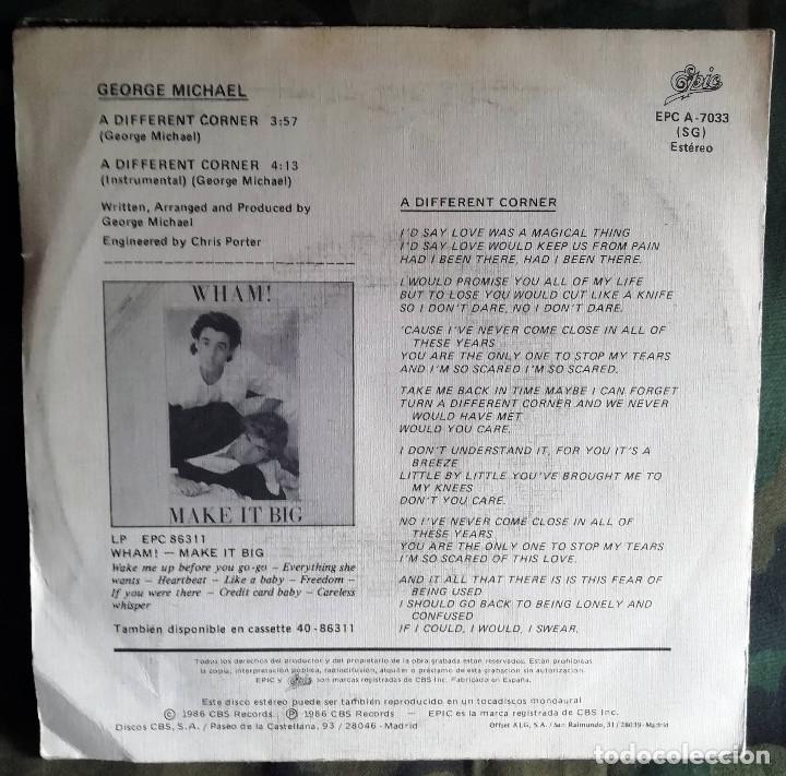 Discos de vinilo: George Michael &ndash; A Different Corner Spain 1986 - Foto 2