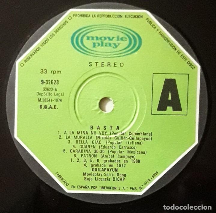 Discos de vinilo: Quilapay&uacute;n &lrm;&ndash; Basta - Foto 3
