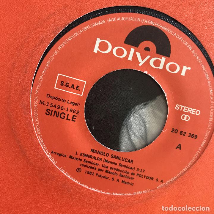 Discos de vinilo: MANOLO SANL&Uacute;CAR - ESMERALDA - SINGLE POLYDOR 1982 - Foto 1