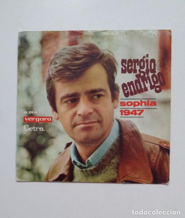 Discos de vinilo: SERGIO ENDRIGO. SOPHIA 1947. SINGLE. TDKDS20 - Foto 2