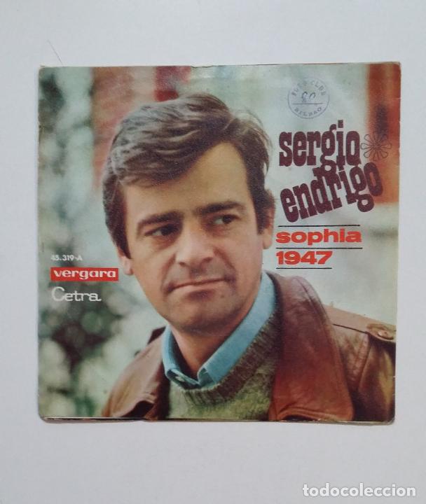 Discos de vinilo: SERGIO ENDRIGO. SOPHIA 1947. SINGLE. TDKDS20 - Foto 1