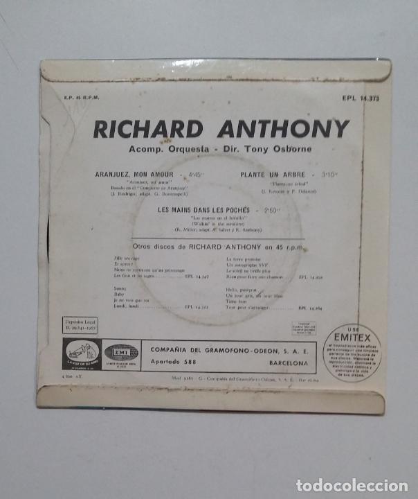 Discos de vinilo: RICHARD ANTHONY. ARANJUEZ, MON AMOUR. - EP. TDKDS20 - Foto 2
