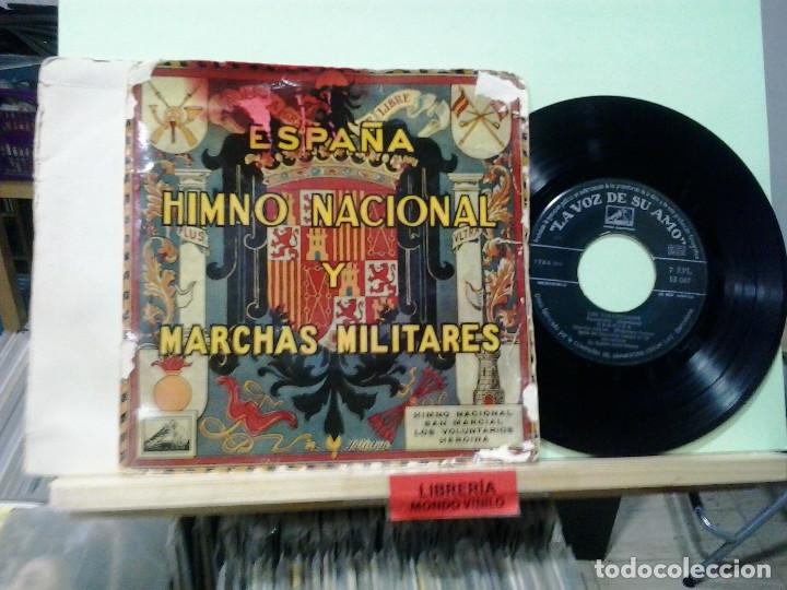 Dischi in vinile: LMV - Espa&ntilde;a, himno nacional y marchas militares. La voz de su amo, ref. 7EPL 13.067 -- EP
