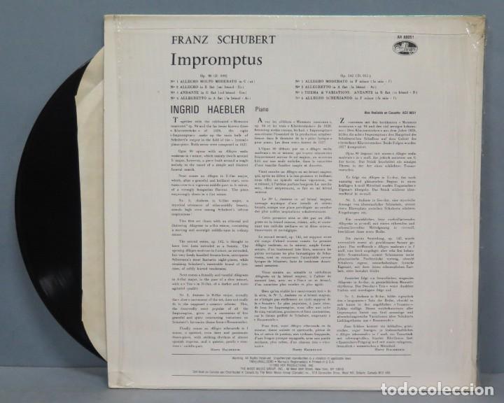 Discos de vinilo: LP. Impromptus Op. 90 & 142. SCHUBERT. INGRID BRENDEL - Foto 2