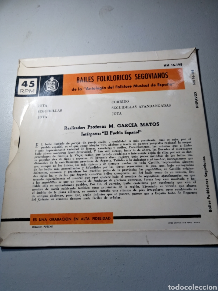 Discos de vinilo: Dulzaina. Bailes folkloricos Segovianos. - Foto 2