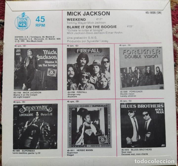 Discos de vinilo: Mick Jackson - Weekend (7&rdquo;, Single) (Atlantic) - Foto 2