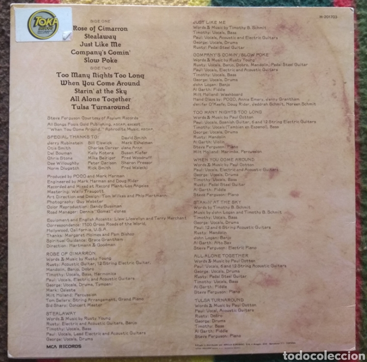 Discos de vinilo: Poco&ndash;&nbsp;Rose Of Cimarron - Foto 2