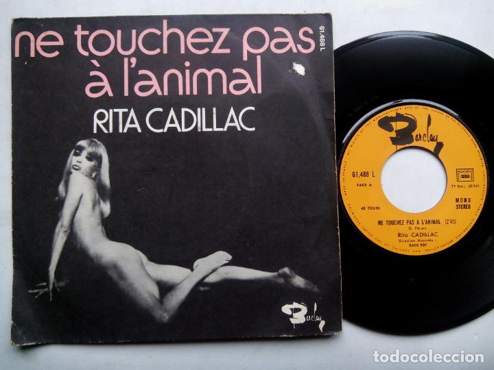 Dischi in vinile: RITA CADILLAC. NE TOUCHEZ PAS &Agrave; L'ANIMAL. SINGLE BARCLAY 61.488L. FRANCE.