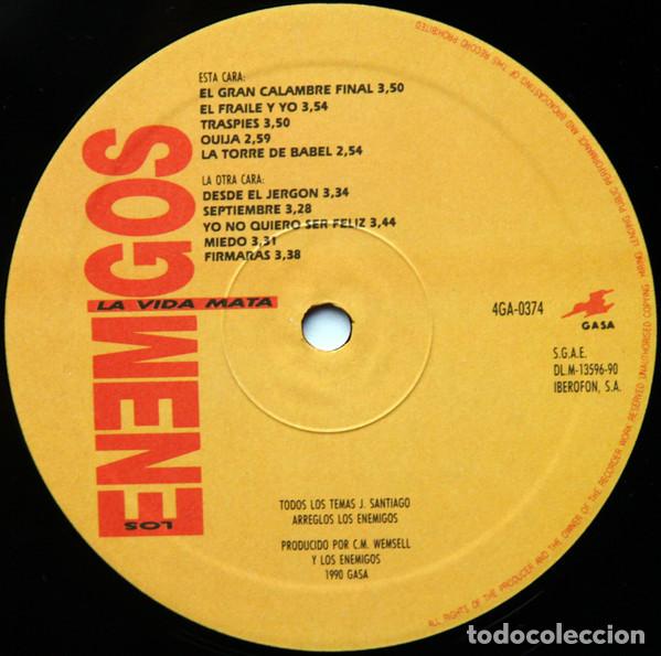 Discos de vinilo: Los enemigos - La vida mata - Foto 4