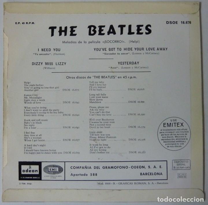 Discos de vinilo: THE BEATLES // YESTERDAY+3 // 1965 // EP - Foto 2