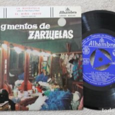 Discos de vinilo: FRAGMENTOS DE ZARZUELAS LA REVOLTOSA SINGLE VINYL MADE IN SPAIN 1967. Lote 200096757