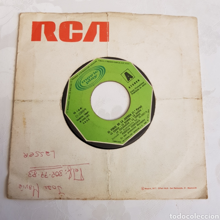 Discos de vinilo: Single el final de la juerga RCA. La conga, la bamba, la raspa,la cucaracha, etc.. - Foto 1