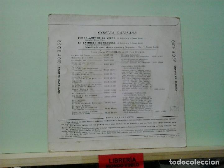 Discos de vinilo: LMV - Contes catalans. Odeon, ref. BSOE 4.010 -- Single - Foto 2