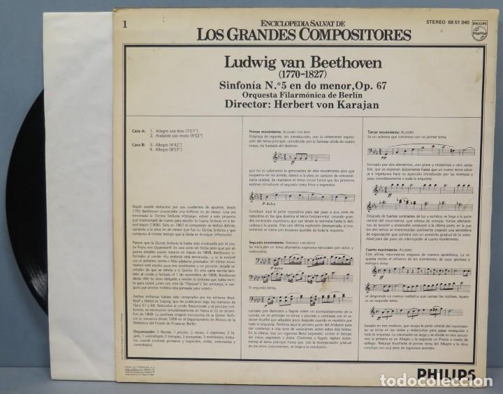 Discos de vinilo: LP. BEETHOVEN. GRANDES COMPOSITORES. 1 - Foto 2
