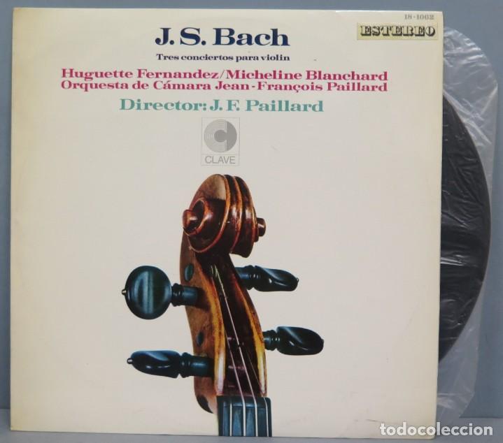 Discos de vinilo: LP. BACH. TRES CONCIERTOS PARA VIOLIN - Foto 1