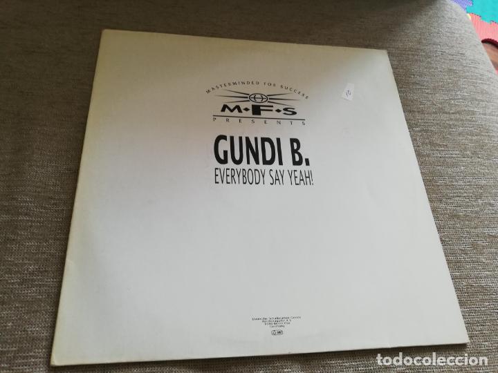 Discos de vinilo: Gundi B. - everybody say yeah! . maxi - Foto 1