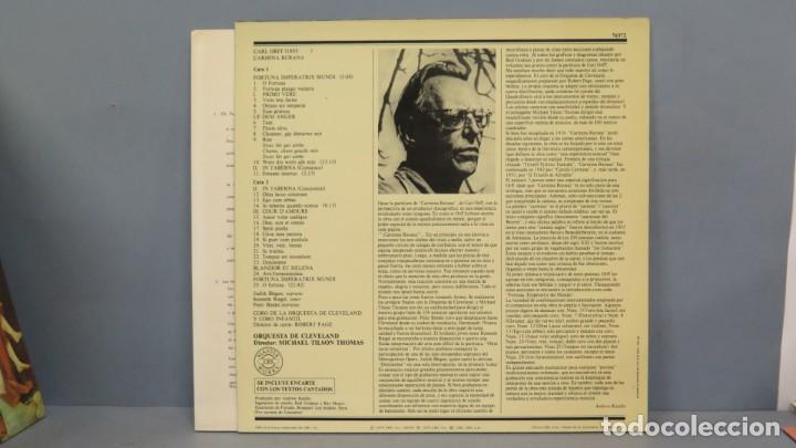 Discos de vinilo: LP. CARL OFF. CARMINA BURANA. TILSON THOMAS - Foto 2