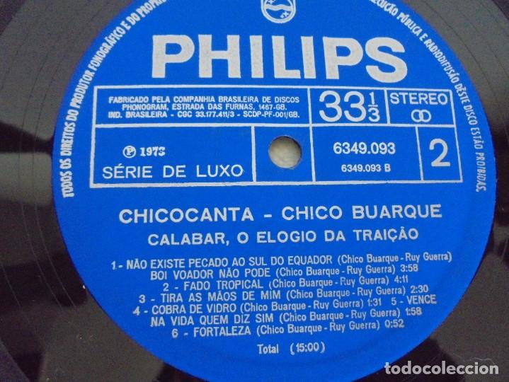 Discos de vinilo: CHICOCANTA. CHICO BUARQUE. LP VINILO. PHILIPS CBD PHONOGRAM 1973. - Foto 7