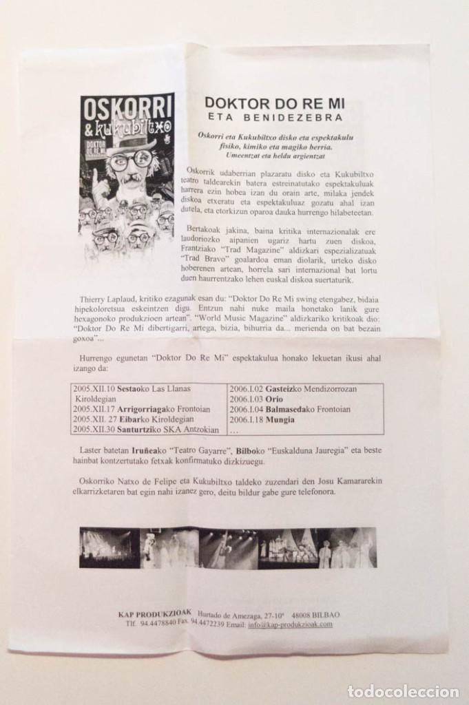 Discos de vinilo: OSKORRI CD SINGLE KUKUBILTXO CON HOJA - Foto 3