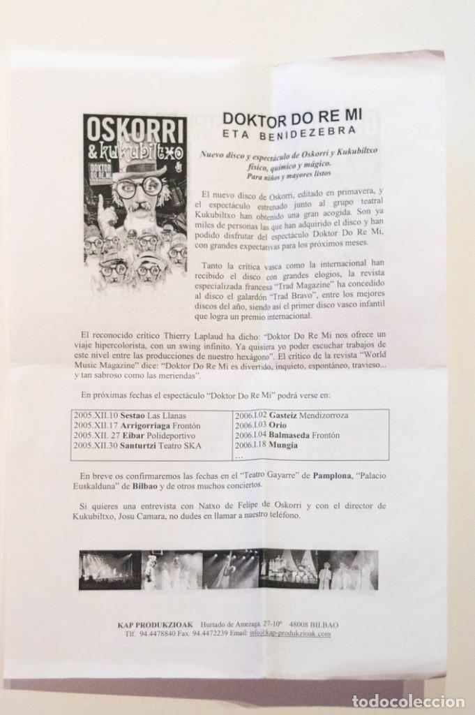 Discos de vinilo: OSKORRI CD SINGLE KUKUBILTXO CON HOJA - Foto 4