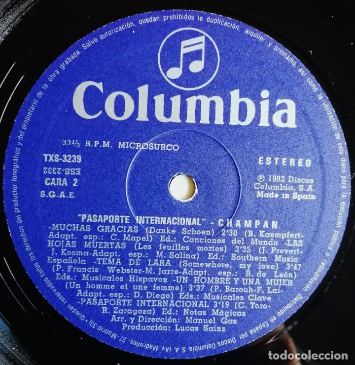 Discos de vinilo: Champan. Pasaporte Internacional, Columbia TXS 3239 - Foto 4