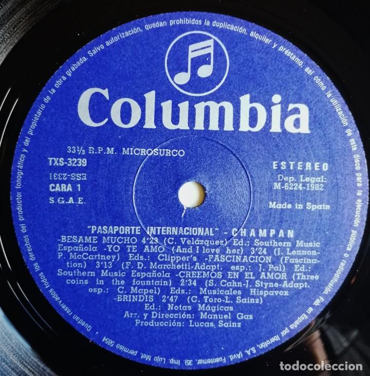 Discos de vinilo: Champan. Pasaporte Internacional, Columbia TXS 3239 - Foto 6