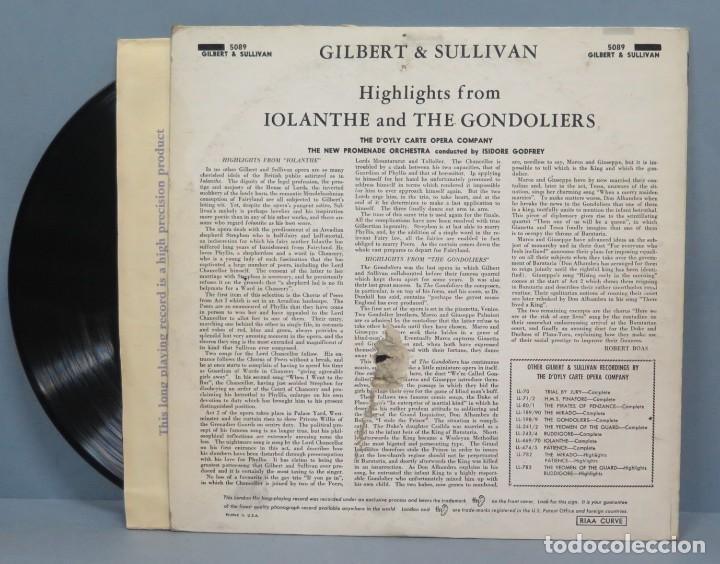 Discos de vinilo: LP. Iolanthe. GILBERT SULLIVAN - Foto 3