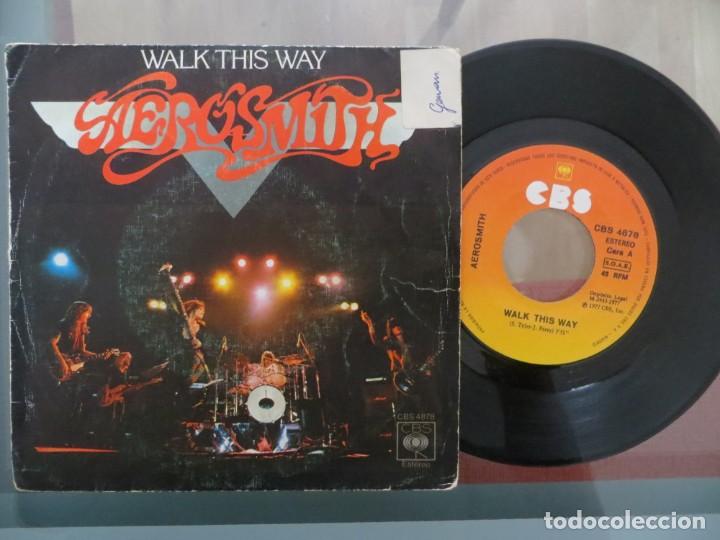 Discos de vinilo: AEROSMITH: WALK THIS WAY (SPANISH SINGLE) - Foto 1