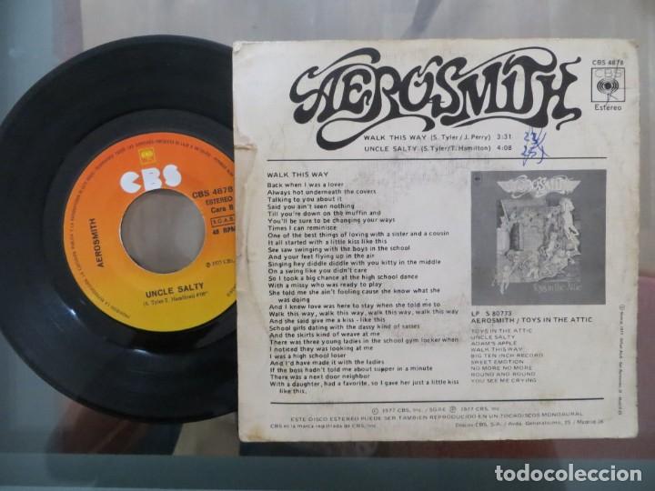 Discos de vinilo: AEROSMITH: WALK THIS WAY (SPANISH SINGLE) - Foto 2
