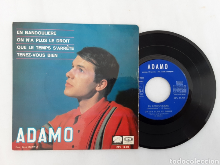 Discos de vinilo: Adamo Ep En bandouliere - Foto 1
